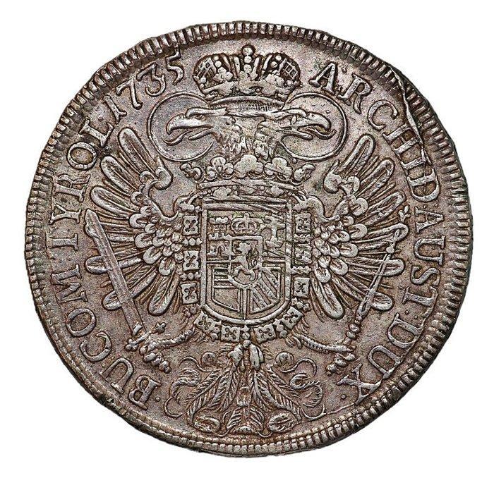 Oostenrijk. Charles VI. Thaler (taler) 1735 - Prague, Postzegels en Munten, Munten | Europa | Niet-Euromunten
