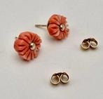 Koraal - Zilver - Oorbellen