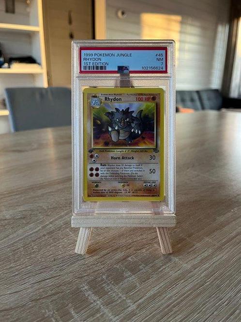 Pokémon Graded card - RHYDON 1ST EDITION JUNGLE - PSA, Hobby en Vrije tijd, Verzamelkaartspellen | Pokémon