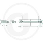 Topstang cat. 2 - 590mm - 830mm - Extra heavy duty, Zakelijke goederen, Landbouw | Werktuigen, Ophalen of Verzenden