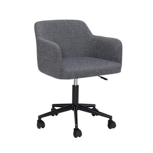Hübsch - Bureaustoel - Rust - Donkergrijs - Polyester, Staal, Antiek en Kunst, Kunst | Designobjecten