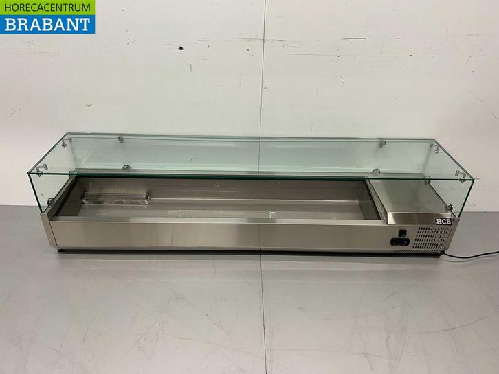 HCB RVS Opzetvitrine Opzet koelvitrine saladière 8 x 1/3 GN, Articles professionnels, Horeca | Équipement de cuisine, Enlèvement ou Envoi