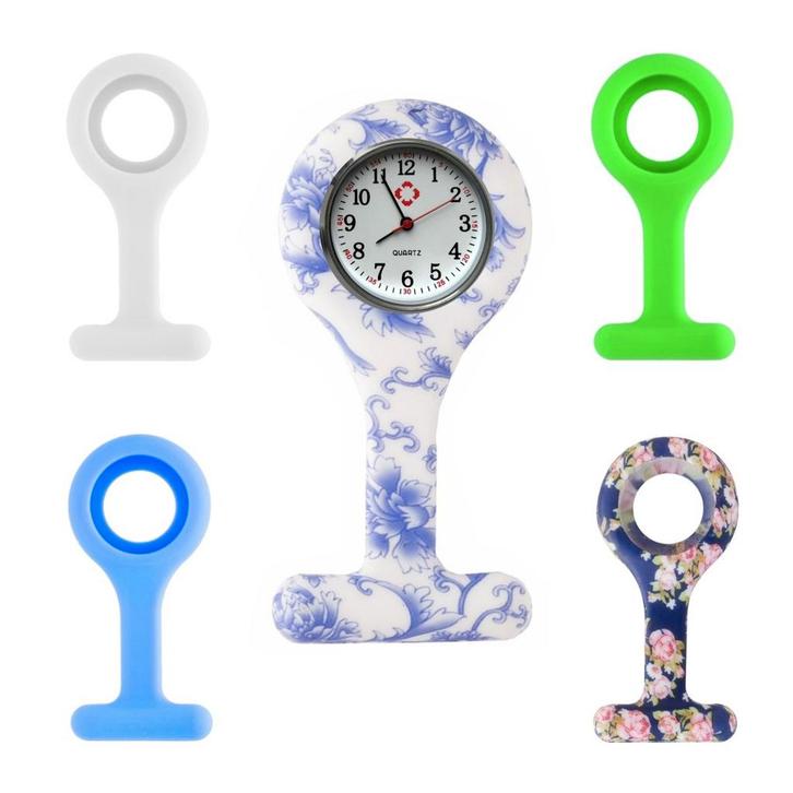 Fako® - Verpleegstershorloge - Siliconen RVS Set III - 5, Handtassen en Accessoires, Horloges | Dames, Verzenden