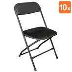 Opklapbare Stoelen | Kunststof/Staal | Black | In-/Outdoor, Verzenden, Nieuw in verpakking