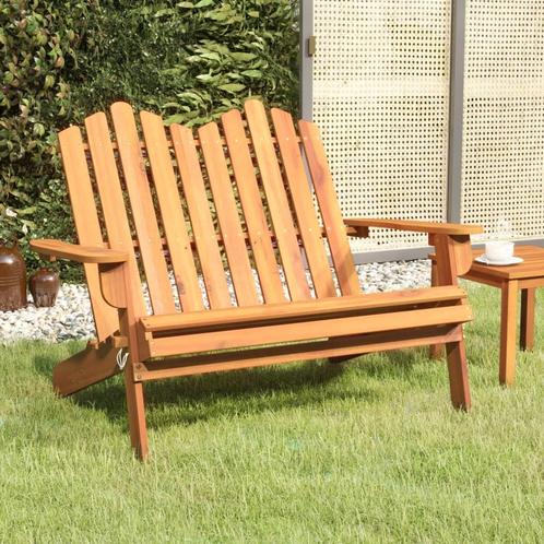 vidaXL Tuinbank Adirondack 126 cm massief acaciahout, Tuin en Terras, Tuinsets en Loungesets, Nieuw, Verzenden