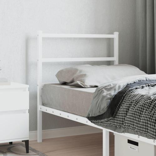 vidaXL Hoofdbord 80 cm metaal wit, Huis en Inrichting, Slaapkamer | Bedden, Nieuw, Verzenden