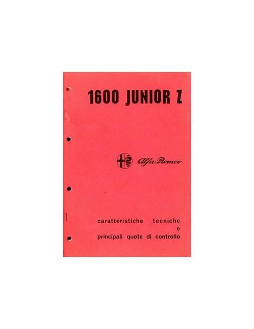 1973 ALFA ROMEO 1600 JUNIOR Z TECHNISCHE VOORSCHRIFTEN &, Autos : Divers, Modes d'emploi & Notices d'utilisation
