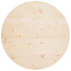 vidaXL Tafelblad Ø90x2,5 cm massief grenenhout, Huis en Inrichting, Verzenden, Nieuw