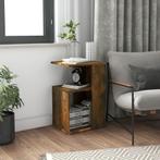 vidaXL Bijzettafel 36x30x56 cm bewerkt hout gerookt, Huis en Inrichting, Tafels | Bijzettafels, Verzenden, Nieuw