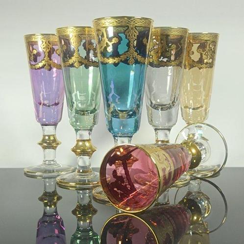 SECOLOVENTESIMO - Champagne fluitje (6) - Fluit Conisch, Antiek en Kunst, Antiek | Meubels | Tafels