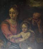 Scuola Europea (XVII-XVIII) - Senza titolo - Sacra Famiglia, Antiek en Kunst