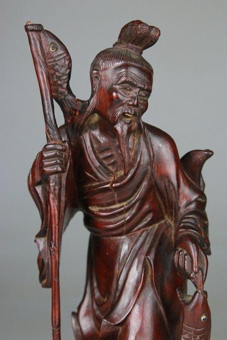 Beeld - Beeldje - Shoulao - Beeld - Tulpenboomhout - China -, Antiek en Kunst, Antiek | Overige Antiek