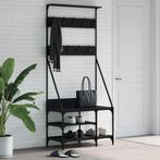 vidaXL Kledingrek met schoenenrek 80x40x184 cm zwart, Verzenden, Nieuw