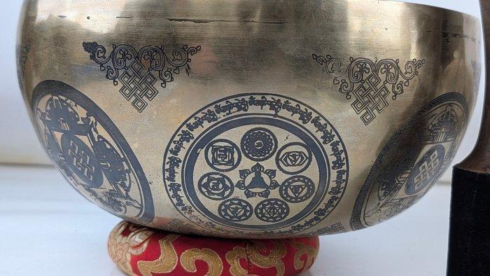 Antiek Klankschaal - 7 metalen - 1990-2000 - handgemaakt, Musique & Instruments, Instruments à vent | Flûtes à bec