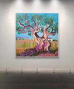 Kirsty Wain - Ancient Olive Tree, Altea Campo – with View of