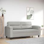 vidaXL Tweezitsbank 140 cm microvezelstof lichtgrijs, Verzenden, Nieuw