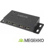 LogiLink UA0141A 480Mbit/s USB hub 4 poorten zwart