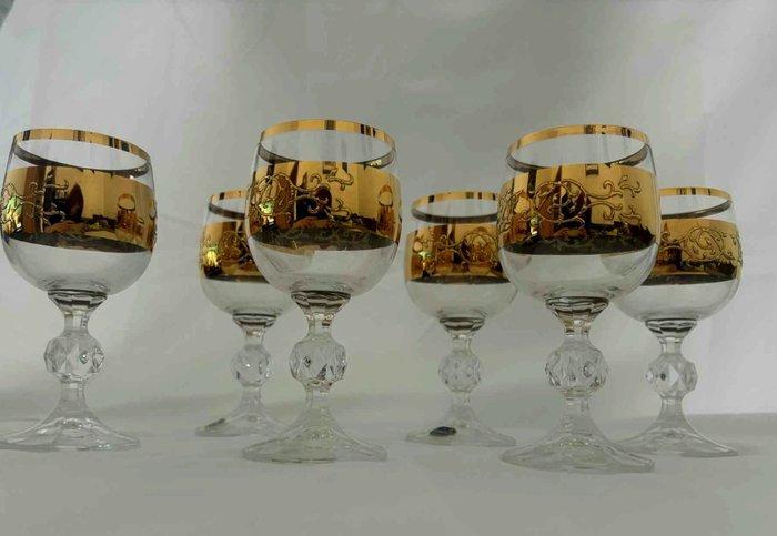 Drinkservies - Glas - Authentiek Boheems kristal, Antiek en Kunst, Antiek | Meubels | Tafels