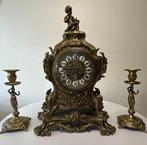 Horloge et parure de cheminée (3) - Laiton, Régule -, Antiek en Kunst
