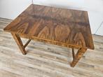 Eettafel - Uitklapbare Art Deco-tafel in olijfhoutburl -, Antiek en Kunst