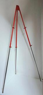 Schildersezel - IJzer - Rood geverfd Chroom poten, Antiek en Kunst