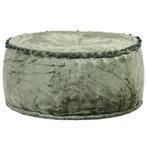 vidaXL Poef rond 40x20 cm fluweel groen, Huis en Inrichting, Verzenden, Nieuw