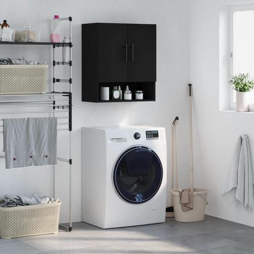 vidaXL Wandkast 60x31x70 cm bewerkt hout zwart, Huis en Inrichting, Kasten | Overige, Nieuw, Verzenden