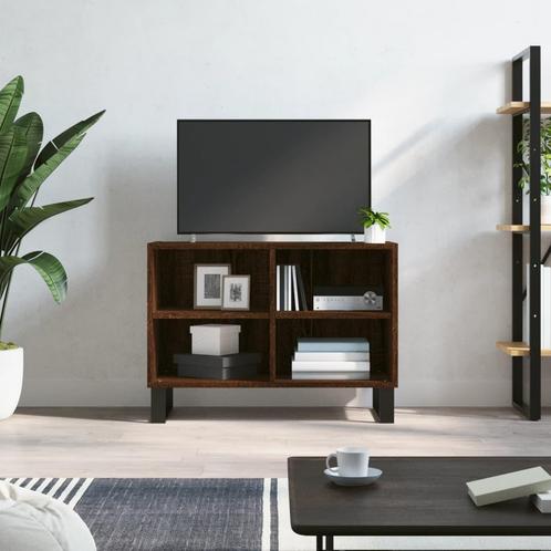 vidaXL Meuble TV chêne marron 69,5 x 30 x 50 cm bois, Maison & Meubles, Armoires | Mobilier de télévision, Neuf, Envoi