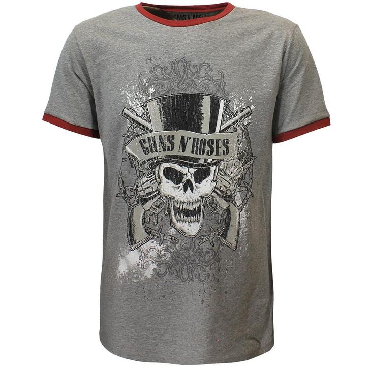 Guns N’ Roses Faded Skull Ringer T-Shirt - Officiële, Vêtements | Hommes, T-shirts