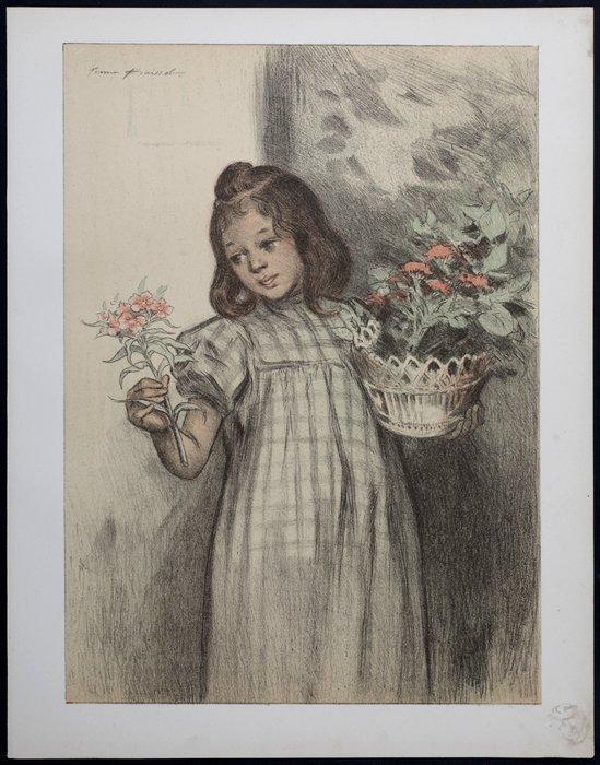 Firmin Bouisset (1859-1925) - Bouquetière, Antiek en Kunst, Kunst | Designobjecten