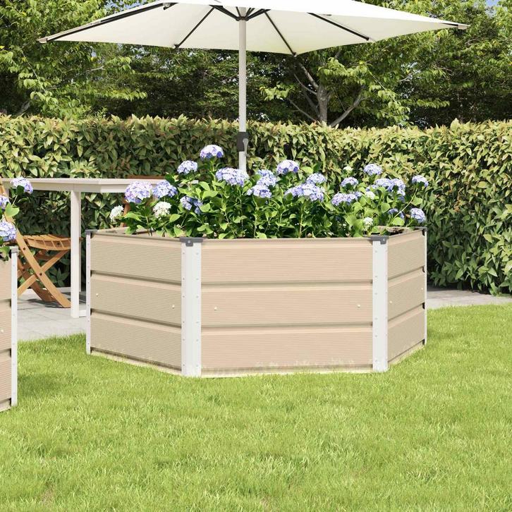 vidaXL Plantenbak Ivoor 129 x 129 x 45 cm Staal, Jardin & Terrasse, Pots de fleurs, Envoi