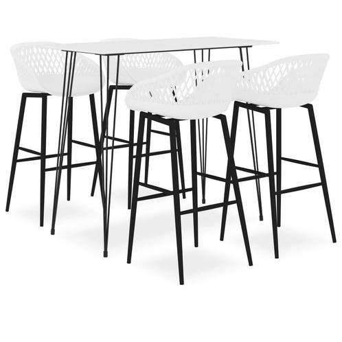 vidaXL 5-delige Barset wit, Huis en Inrichting, Complete eetkamers, Nieuw, Verzenden