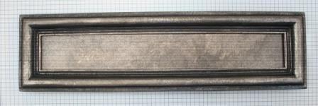 Brievenbus met rand (messing) Oud Zilver, Tuin en Terras, Brievenbussen, Nieuw, Overige materialen