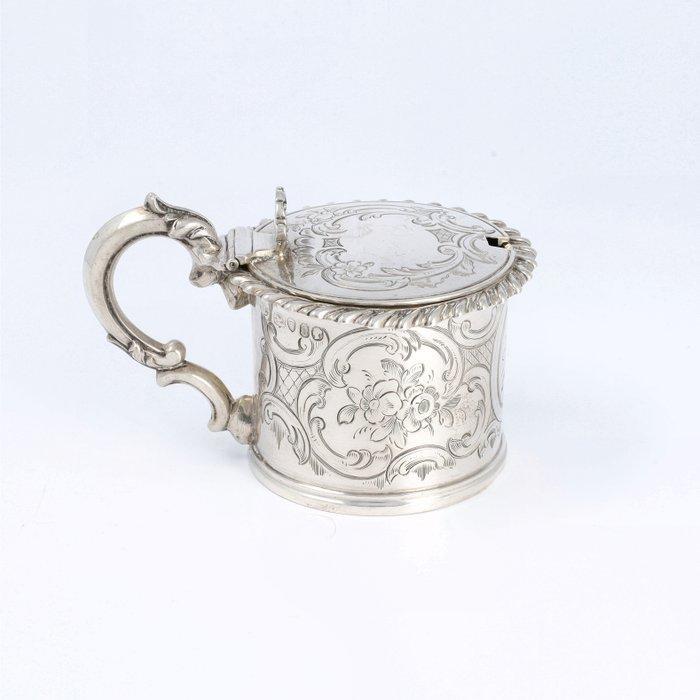 John Evans II, Mosterdpot, Victoriaans, Londen, 1848 - Pot -, Antiek en Kunst, Antiek | Zilver en Goud