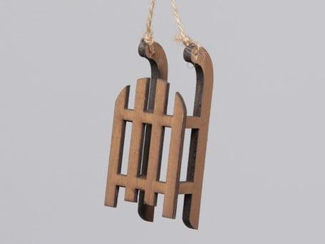Houten 4 sleetjes hangers kerstdecoratie Naturel 9 cm, Huis en Inrichting, Woonaccessoires | Kunstplanten en Kunstbloemen, Nieuw