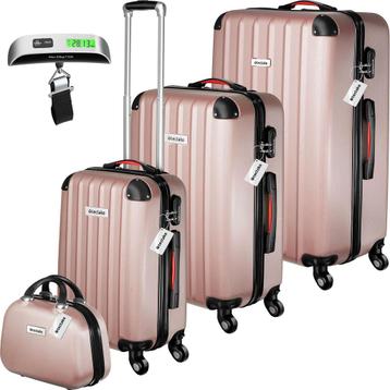 tectake Kofferset met harde schaal Cleo 4-delig. met bagagew, Handtassen en Accessoires, Verzenden, Nieuw