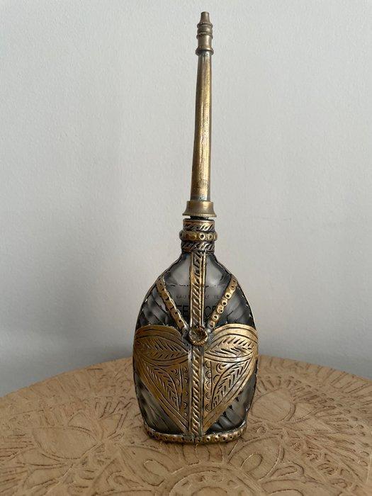 Flacon de parfum (5) - Métal, Verre - Lot flacons, Antiek en Kunst, Curiosa en Brocante