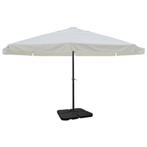 vidaXL Parasol met draagbare voet aluminium (wit), Tuin en Terras, Verzenden, Nieuw