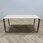 verstelbaar bureau / tafel 180x80cm,  licht eiken - grijs, Huis en Inrichting, Bureaus, In hoogte verstelbaar, Gebruikt, Bureau