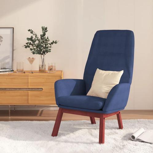 vidaXL Relaxstoel stof blauw, Huis en Inrichting, Fauteuils, Nieuw, Verzenden