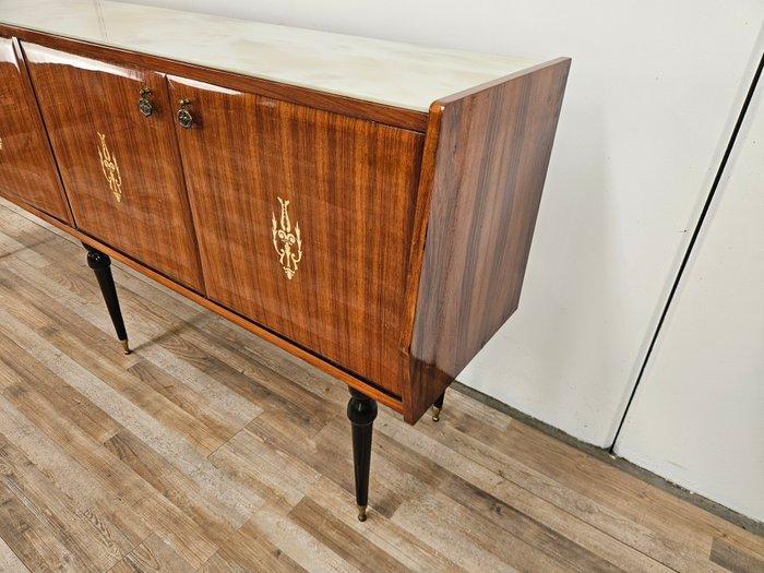 Credenza - Sideboard uit de jaren 60, bekleed met, Antiek en Kunst, Curiosa en Brocante