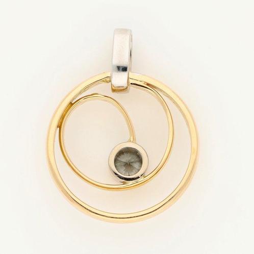 Hanger - 18 karaat Geel goud, Witgoud Diamant (Natuurlijk), Handtassen en Accessoires, Antieke sieraden