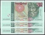 Portugal. - 3 x 5000 Escudos 1998 - Pick 190e - consecutive, Postzegels en Munten