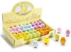 Chenille kuikentjes Pastel 3,5 cm doos 36 stuks 6 kleuren, Nieuw