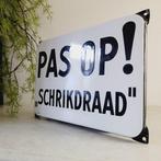 Pas Op! Schrikdraad, Langcat Bussum, 1950 - Reclamebord -