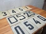 Reclamebord (12) - Oude politie-schietbaanplaten met cijfers