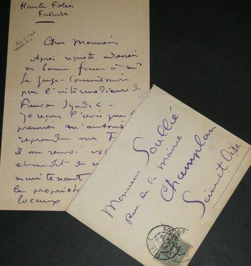 Othon Friesz - Lettre autographe signée à Louis Soullié -, Collections, Cinéma & Télévision