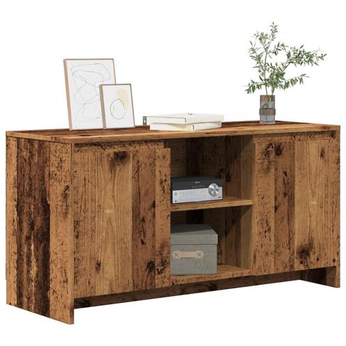 vidaXL Tv-meubel 102x37,5x52,5 cm bewerkt hout oud, Huis en Inrichting, Kasten |Televisiemeubels, Nieuw, Verzenden