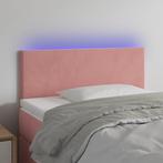 vidaXL Hoofdbord LED 90x5x78/88 cm fluweel roze, Verzenden