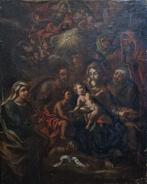 Scuola napoletana (XVII) - Sacra famiglia, Antiek en Kunst, Kunst | Schilderijen | Klassiek